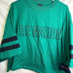 P.E Nation Green Short Sleeve Tee